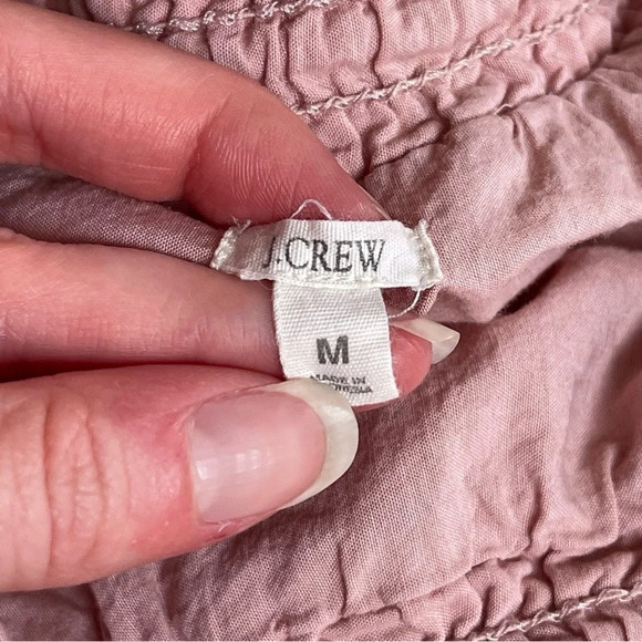 J Crew Skirt Cotton Lined Embroidered Tassels Pull On Boho dust pink Size M - Picture 6 of 8